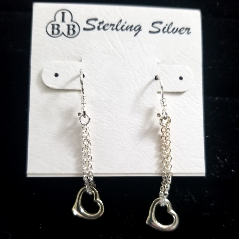 Sterling silver heart earrings